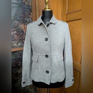 Banana Republic Women's Light Gray Pea Coat